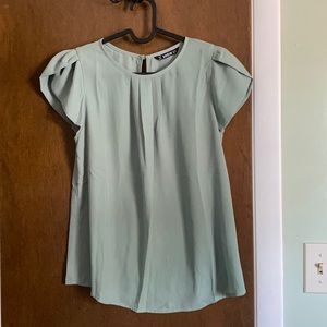 Light green work blouse